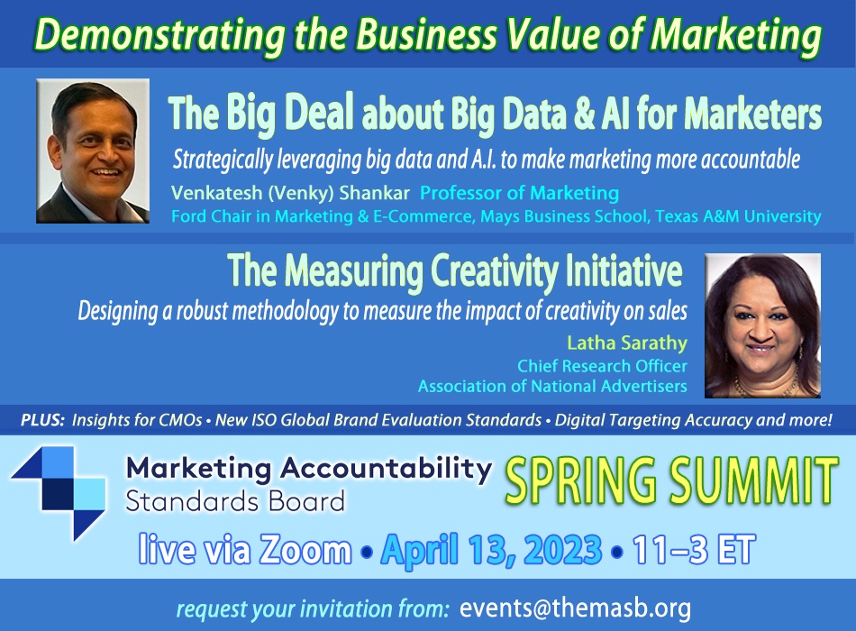 MASB Spring Summit 2023 Demonstrating the Business Value of Marketing