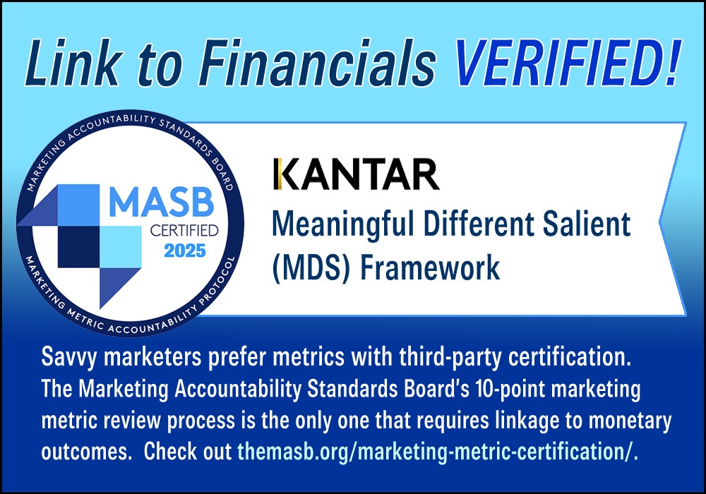 Kantar MDS Framework metric certification