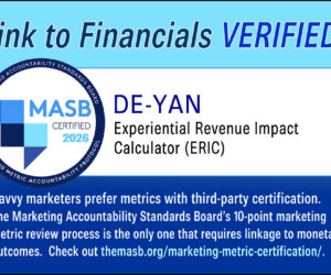 DE-YAN Experiential Marketing ROI Approach Certified by MASB