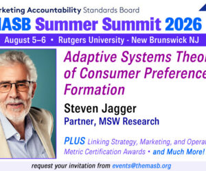 New Theory on Consumer Preference Formation to be Proposed at MASB Summit